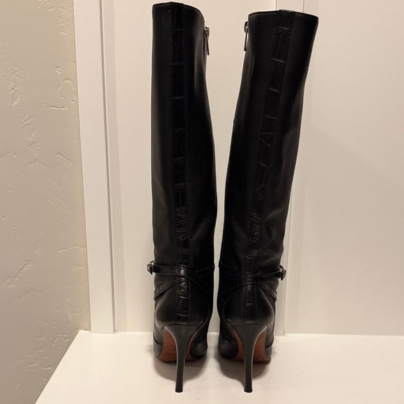 Coach Black Heeled Knee-High Boots - Picture 3 of 4